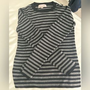 Philosophy black and grey striped sweater